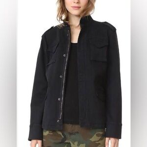 ANINE BING BLACK COTTON ARMY JACKET SZ M